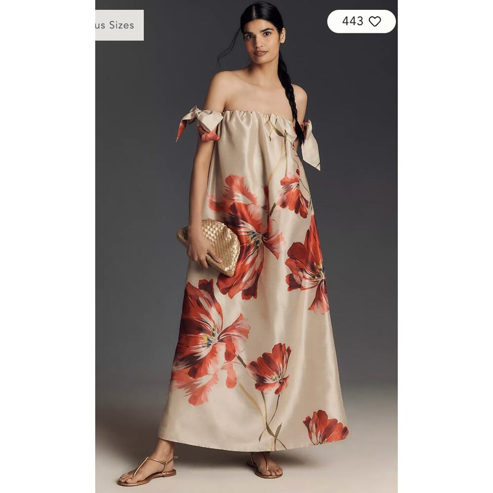 NWT  Hutch Iris Off-The-Shoulder Maxi Dress Sz 1X
